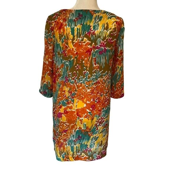 Zara Colorful Floral Dress with 3/4 Sleeves. Lightweight! Sz M. Great Condition - Picture 5 of 12